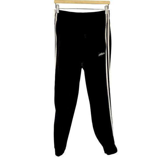 Adidas black and white casual athletic pants zipper pocket women's size medium - Picture 1 of 8